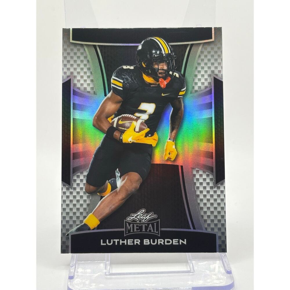 2025 Leaf Metal Luther Burden Prismatic Silver Refractor 68/149 SP Chicago Bears